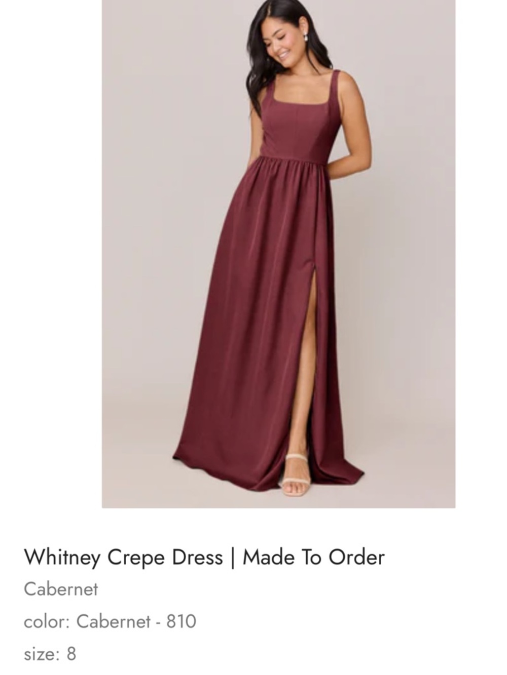 Revelry Crepe Dress in Cabernet / Whitney